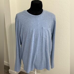 Abound Blue Heather Long Sleeve Pocket Tee